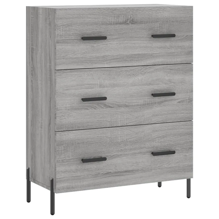 Buffet sonoma gris 69,5x34x90 cm bois d'ingénierie - 2