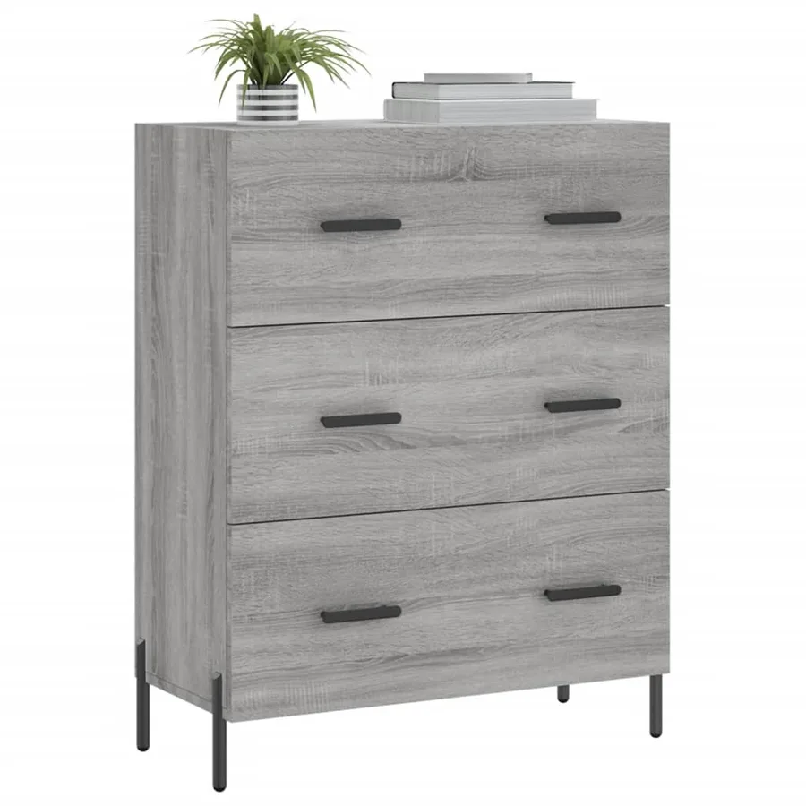 Buffet sonoma gris 69,5x34x90 cm bois d'ingénierie - 3