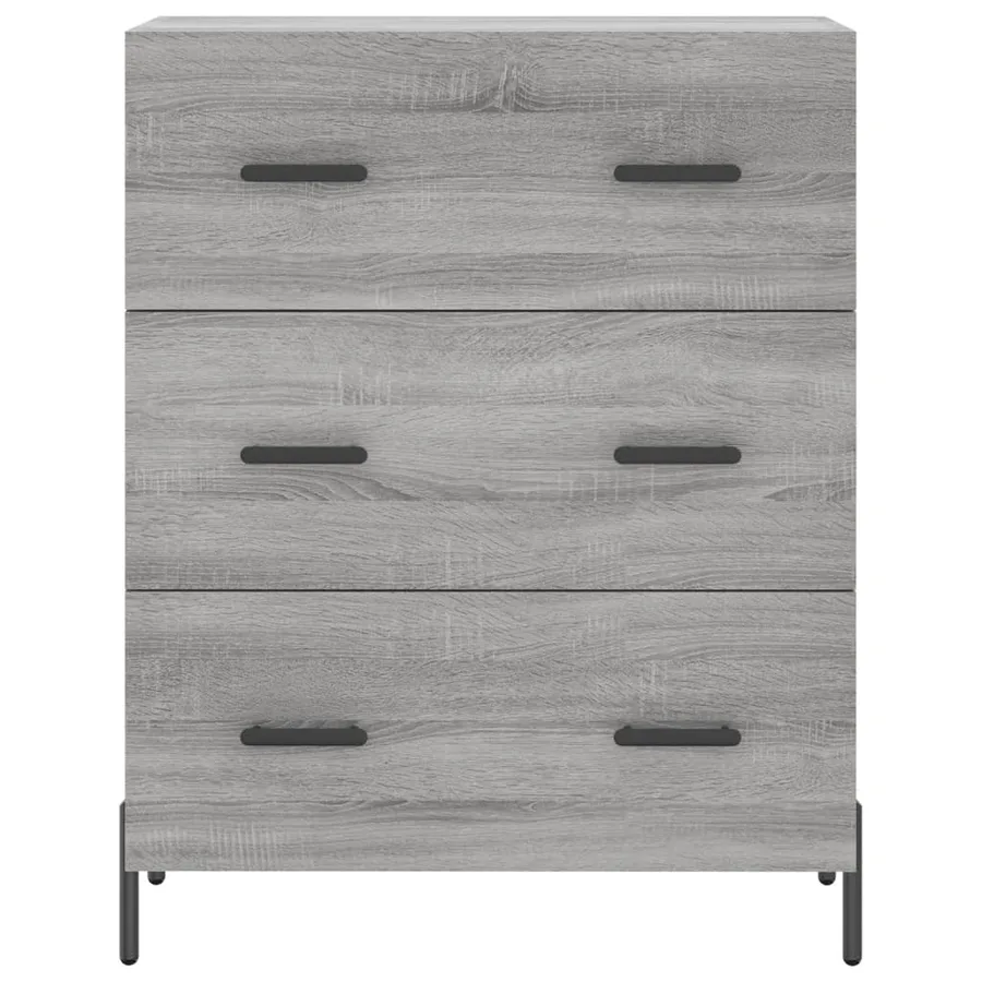 Buffet sonoma gris 69,5x34x90 cm bois d'ingénierie - 5