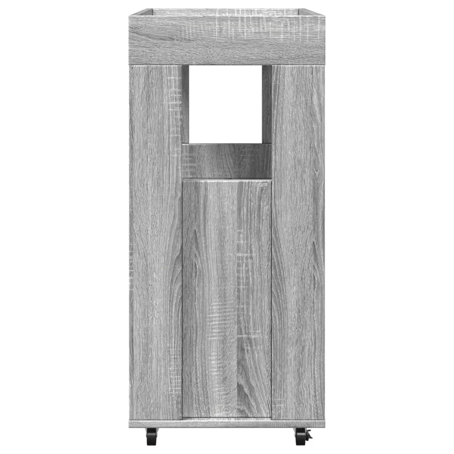 Chariot de bar sonoma gris 60x39,5x89 cm bois d'ingénierie - 5