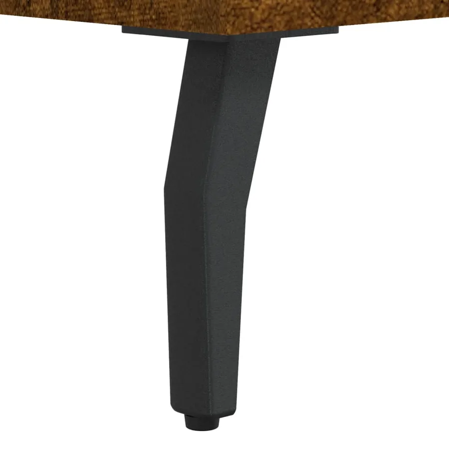 Buffet chêne fumé 69,5x34x90 cm bois d'ingénierie - 12
