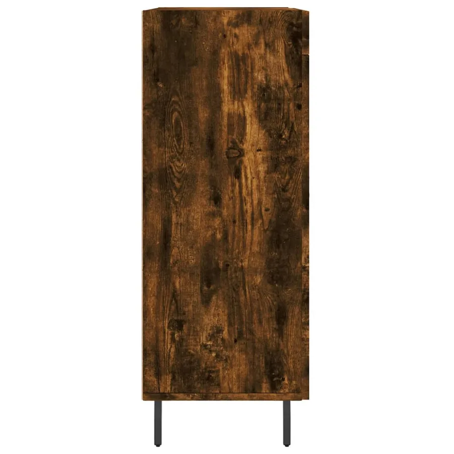 Buffet chêne fumé 69,5x34x90 cm bois d'ingénierie - 7