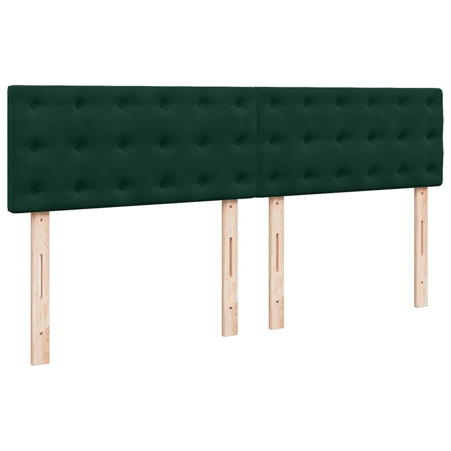 Sommier à lattes de lit et matelas Vert foncé 200x200cm Velours - 8