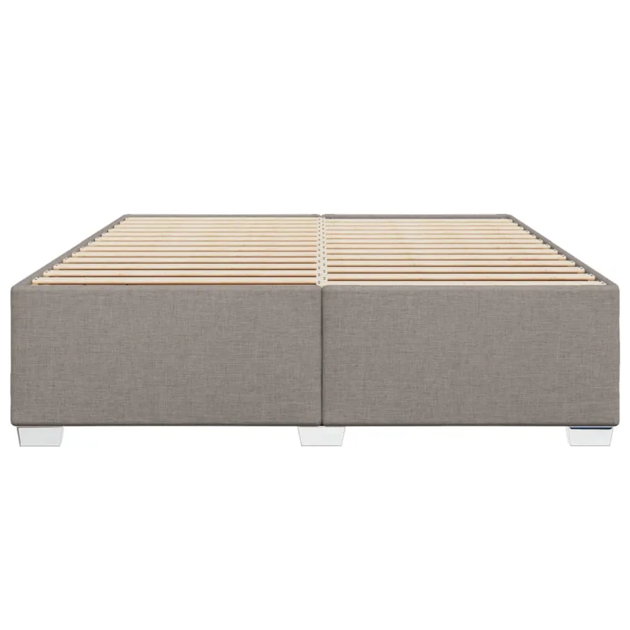 Cadre de lit sans matelas taupe 200x200 cm tissu - 4