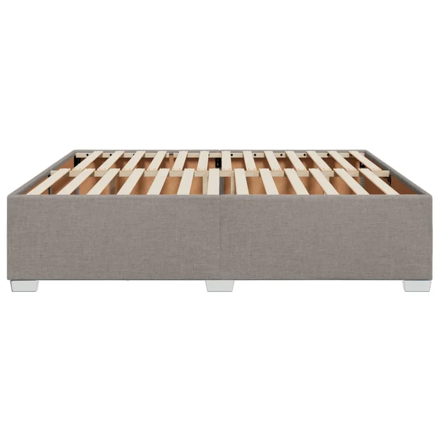 Cadre de lit sans matelas taupe 200x200 cm tissu - 5