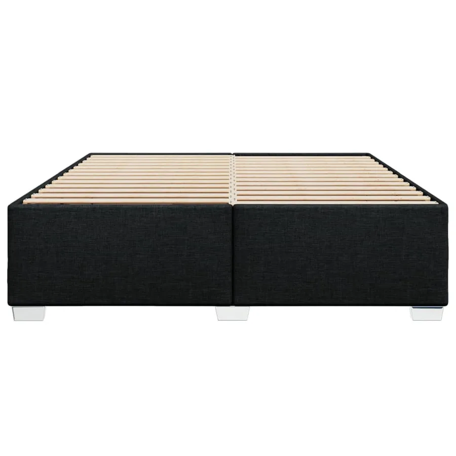 Cadre de lit sans matelas noir 200x200 cm tissu - 4