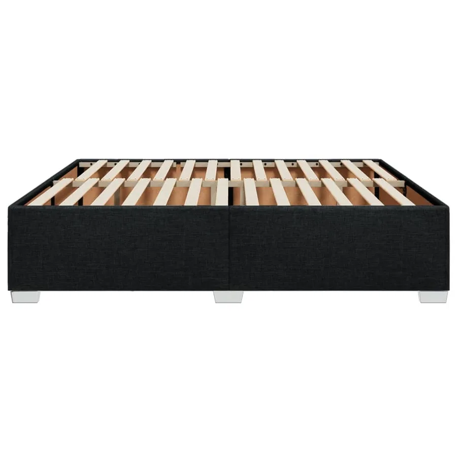 Cadre de lit sans matelas noir 200x200 cm tissu - 5