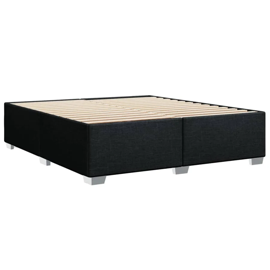 Cadre de lit sans matelas noir 200x200 cm tissu - 6