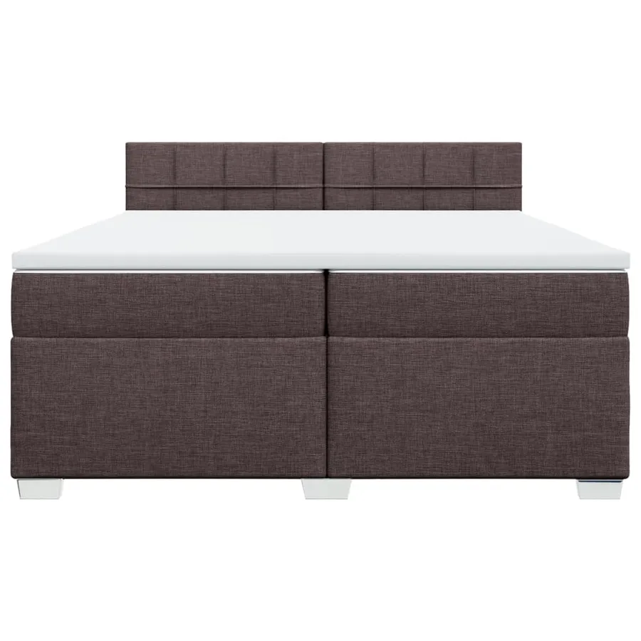 Sommier à lattes de lit avec matelas Marron foncé 200x200 cm - 4