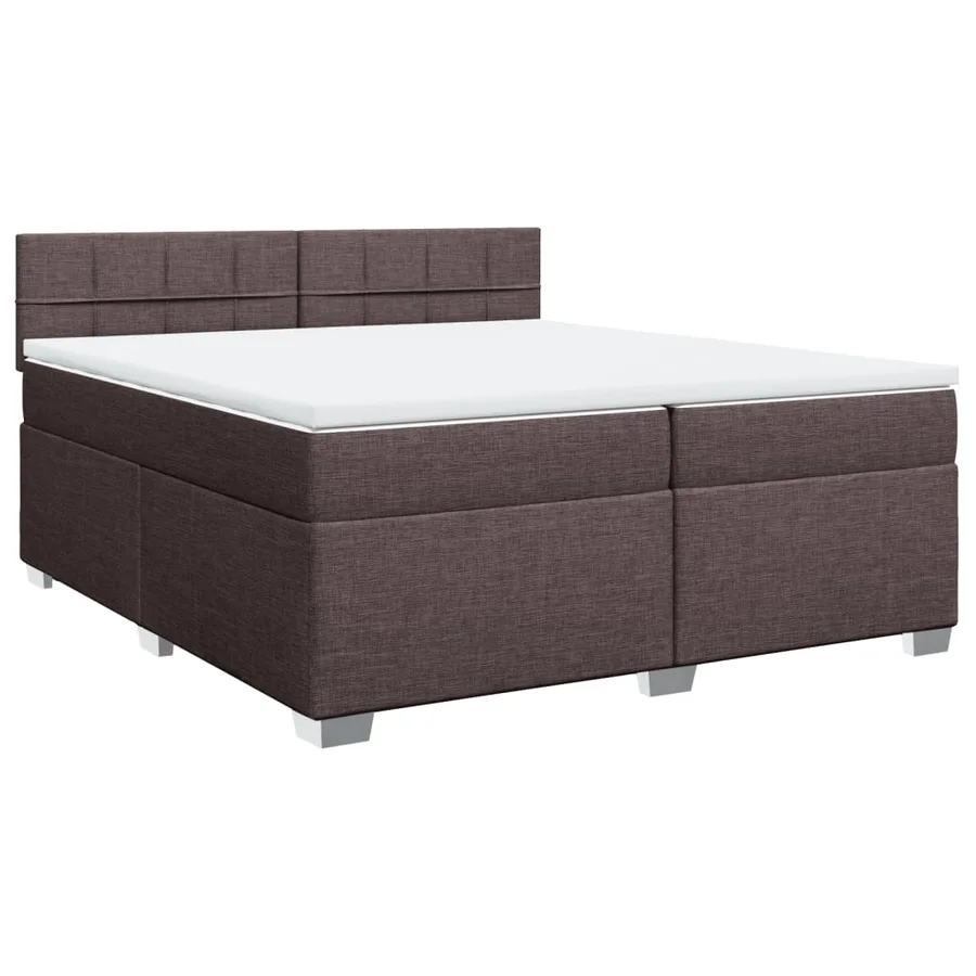Sommier à lattes de lit avec matelas Marron foncé 200x200 cm - 3