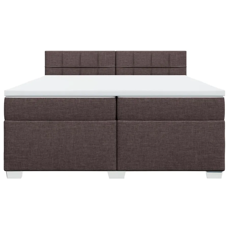 Sommier à lattes de lit avec matelas Marron foncé 200x200 cm - 6