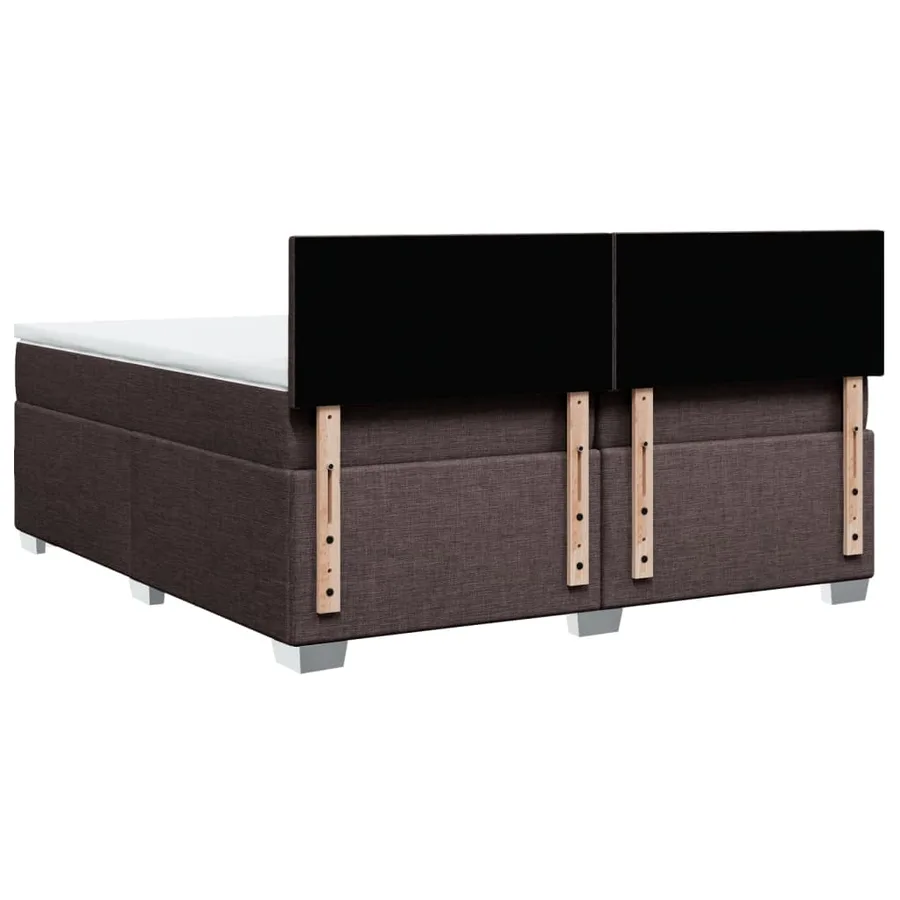 Sommier à lattes de lit avec matelas Marron foncé 200x200 cm - 10
