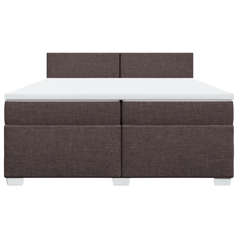 Sommier à lattes de lit avec matelas Marron foncé 200x200 cm - 4