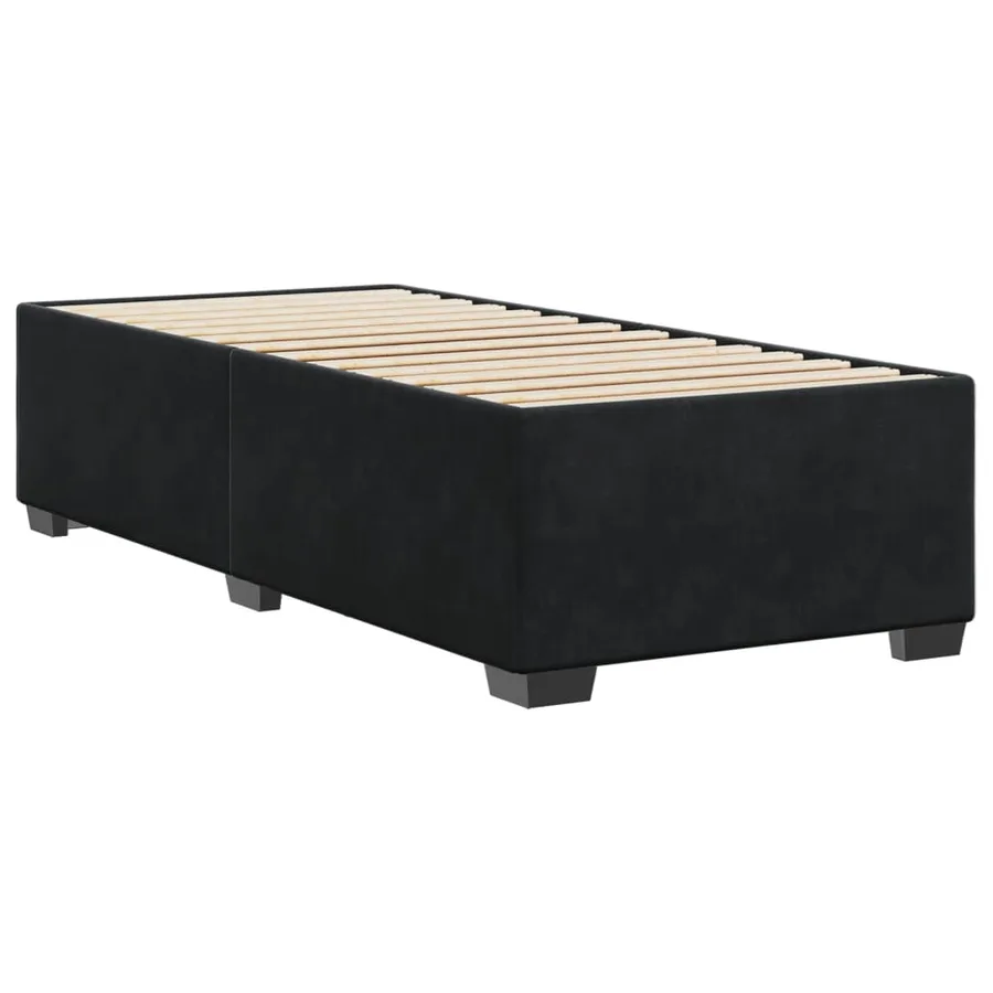 Cadre de lit sans matelas noir 80x200 cm velours - 3