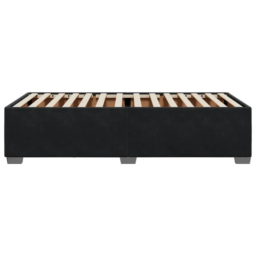 Cadre de lit sans matelas noir 80x200 cm velours - 5