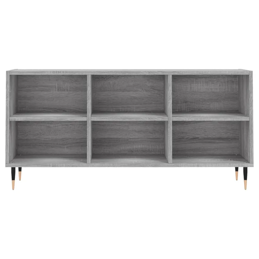 Meuble TV sonoma gris 103,5x30x50 cm bois d'ingénierie - 4