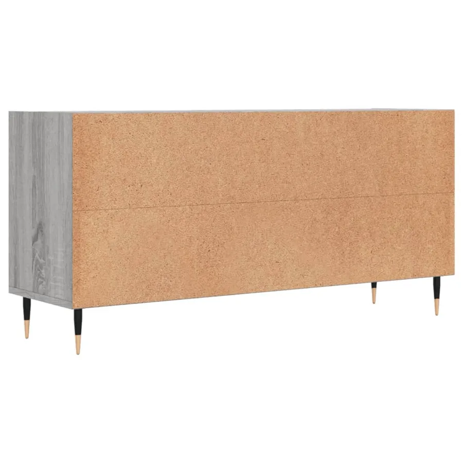 Meuble TV sonoma gris 103,5x30x50 cm bois d'ingénierie - 6