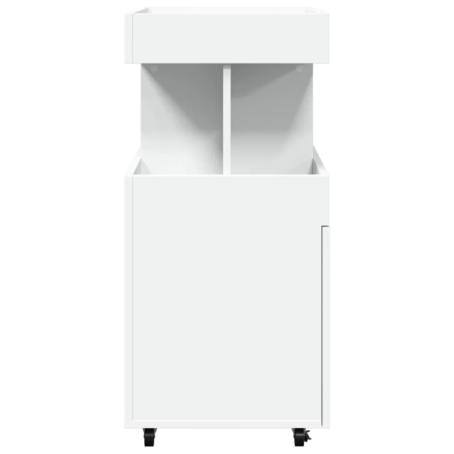 Chariot de bar blanc 50x41x89 cm bois d'ingénierie - 5