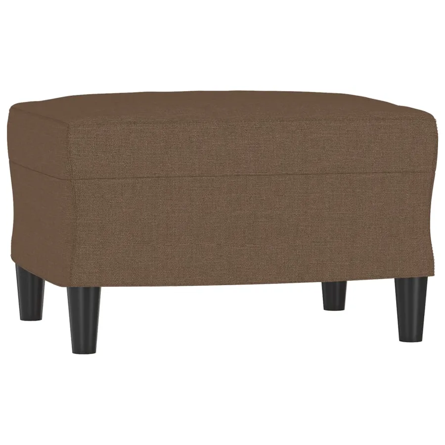 Canapé à 3 places avec repose-pieds Marron 180 cm Tissu - 5