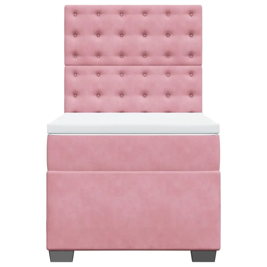 Sommier à lattes de lit et matelas Rose 80x200 cm Velours - 4