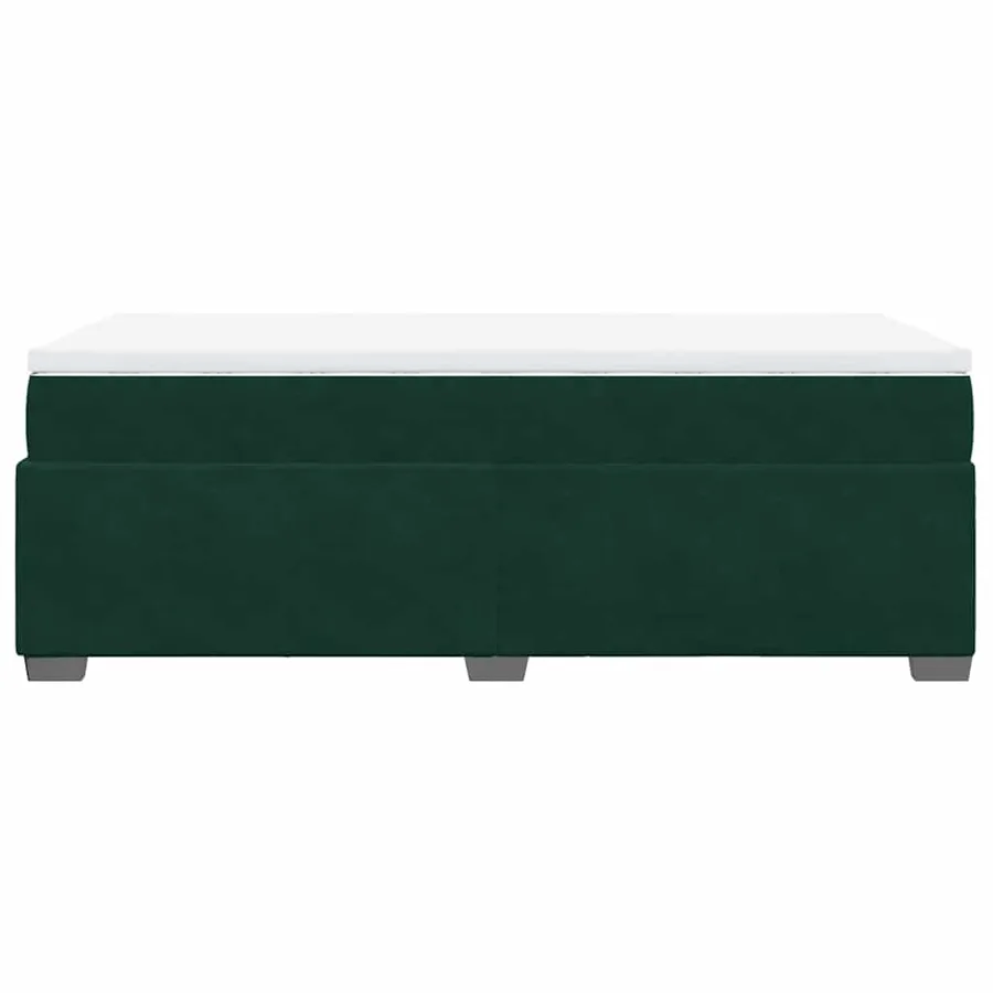 Sommier à lattes de lit et matelas Vert foncé 80x200 cm Velours - 8