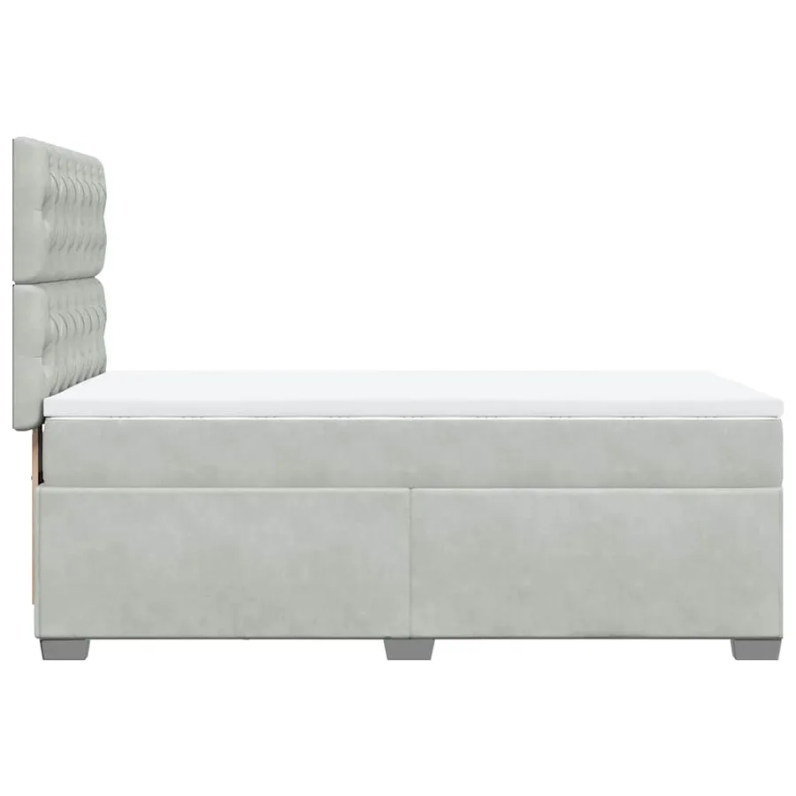 Sommier à lattes de lit et matelas Gris clair 80x200 cm Velours - 12