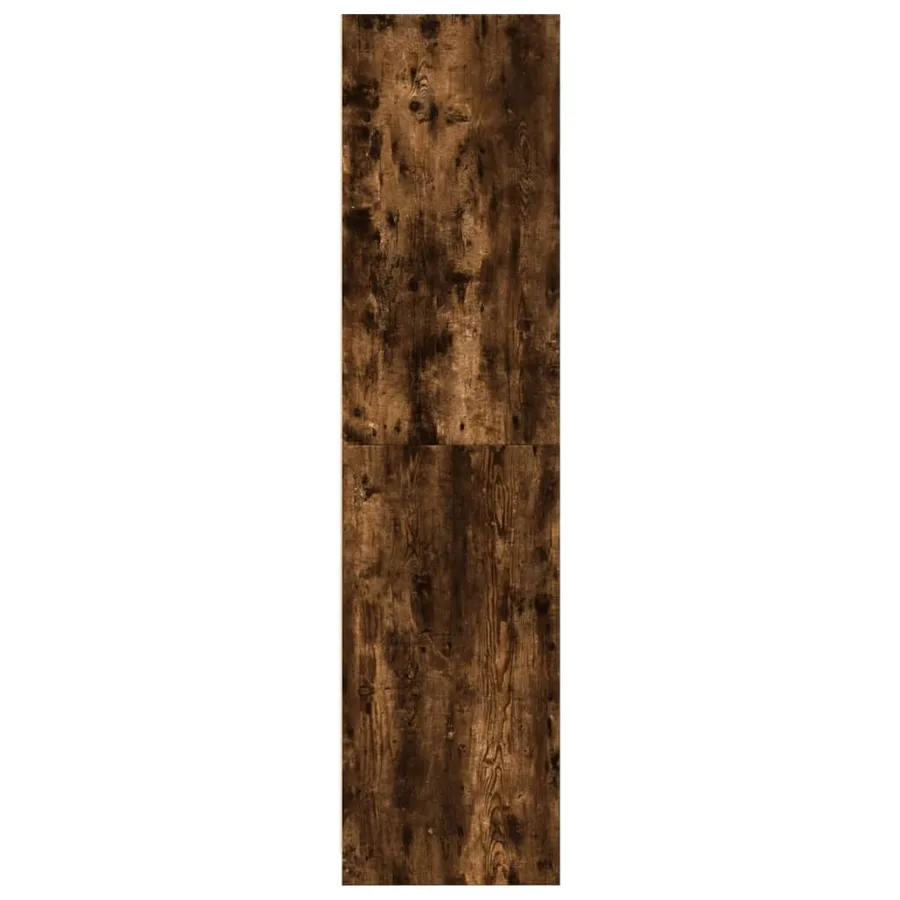 Garde-robe chêne fumé 100x50x200 cm bois d'ingénierie - 5