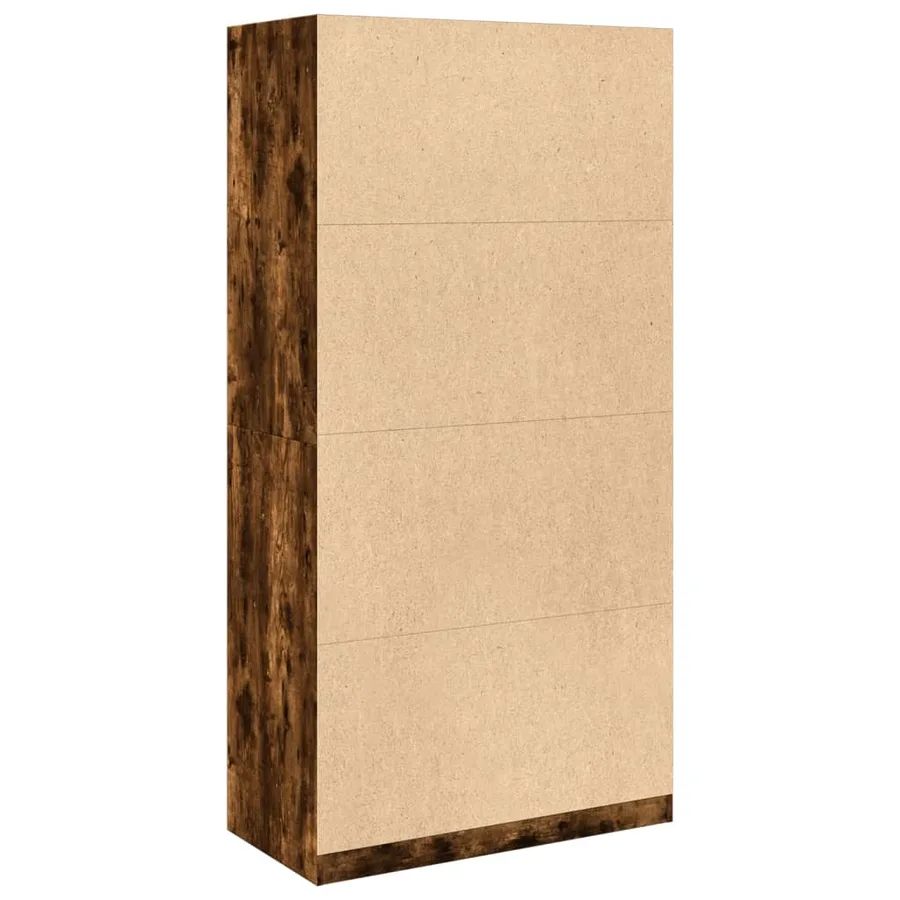 Garde-robe chêne fumé 100x50x200 cm bois d'ingénierie - 6