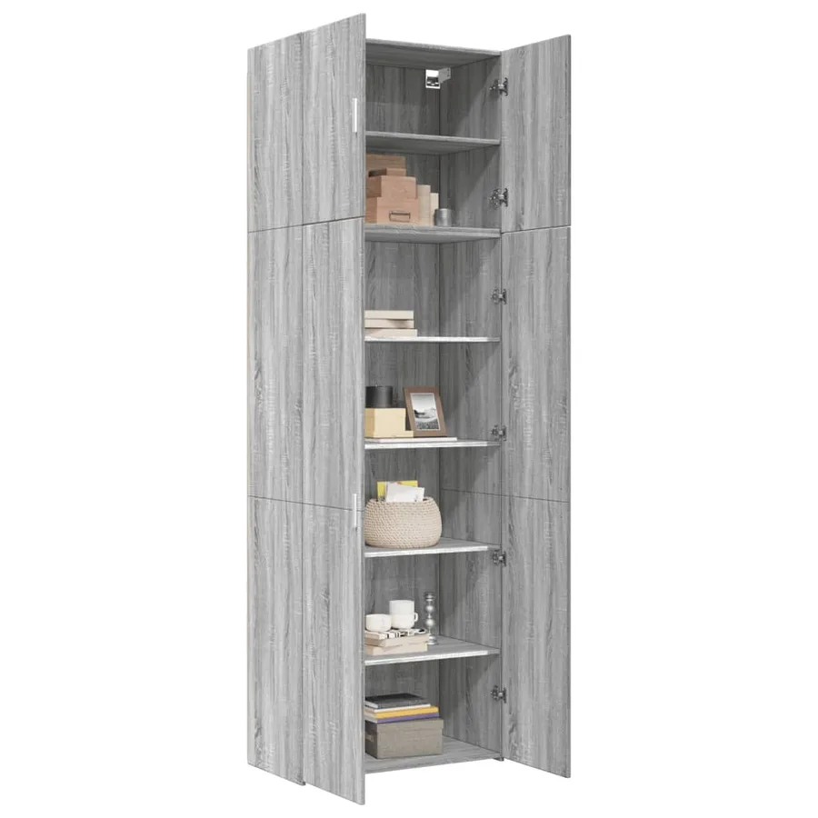 Buffet haut sonoma gris 80x42,5x249 cm bois d'ingénierie - 3