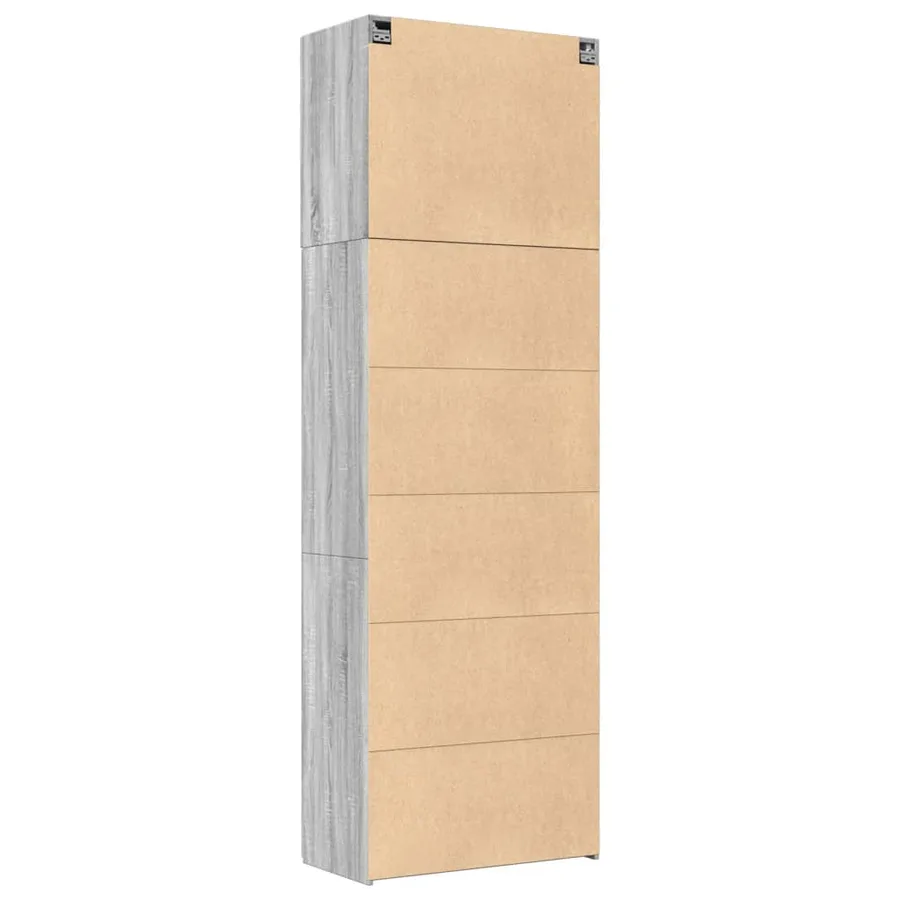 Buffet haut sonoma gris 80x42,5x249 cm bois d'ingénierie - 8