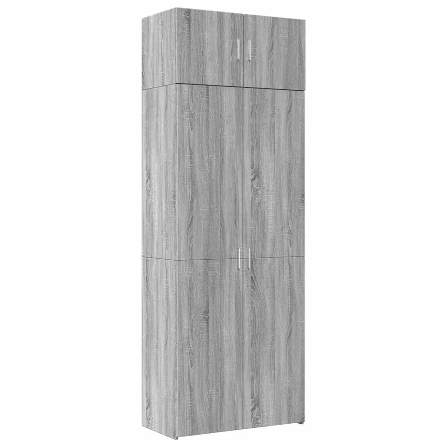 Armoire de rangement sonoma gris 80x42,5x225 cm - 2