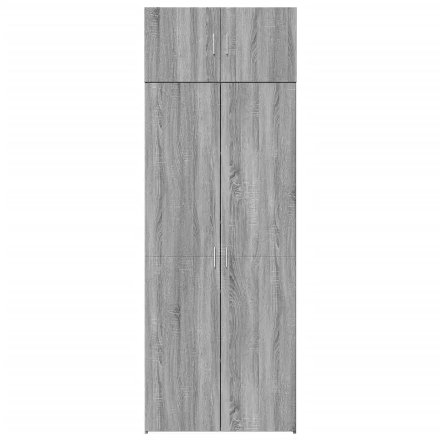 Armoire de rangement sonoma gris 80x42,5x225 cm - 4