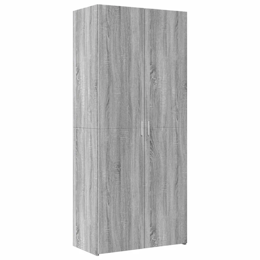 Armoire de rangement sonoma gris 80x42,5x225 cm - 6