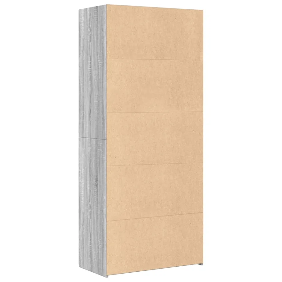 Buffet haut sonoma gris 80x42,5x185 cm bois d'ingénierie - 4