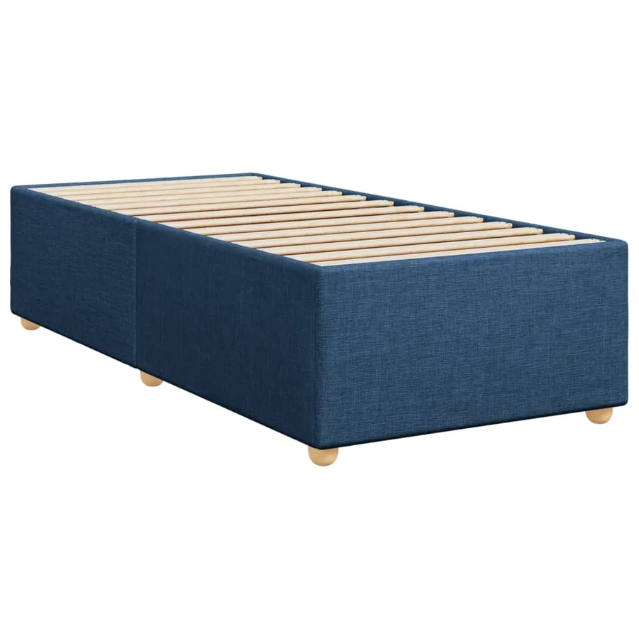 Cadre de lit sans matelas bleu 80x200 cm tissu - 3