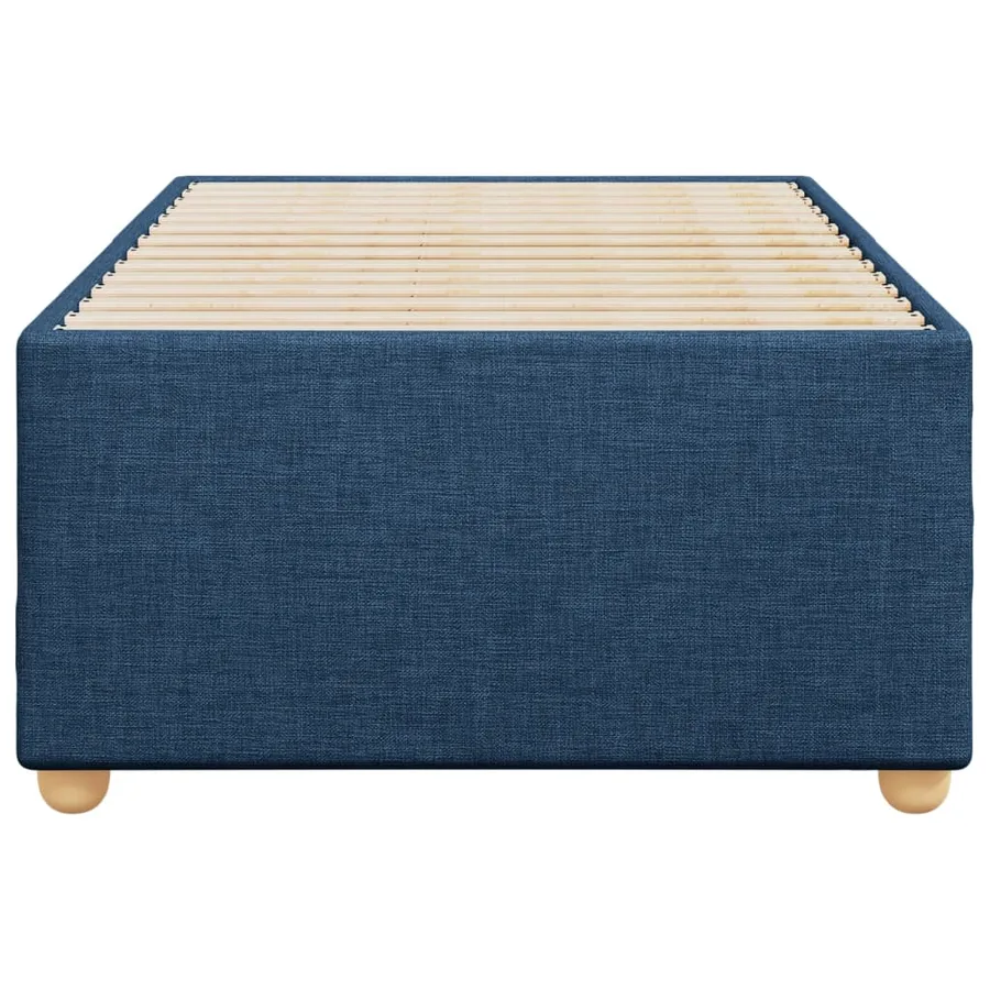 Cadre de lit sans matelas bleu 80x200 cm tissu - 4