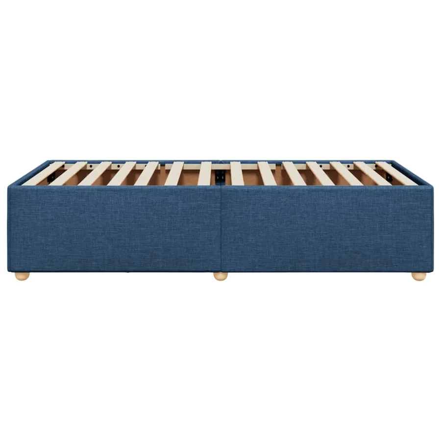 Cadre de lit sans matelas bleu 80x200 cm tissu - 5