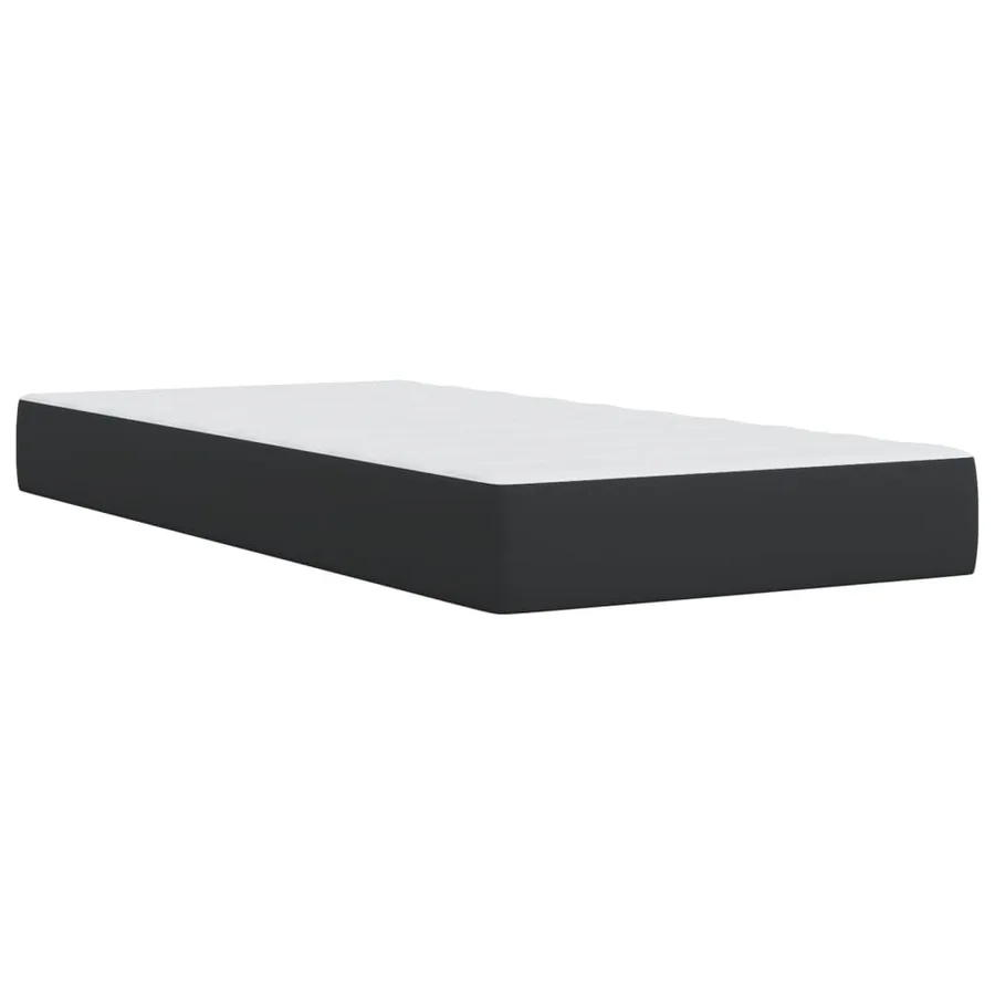 Sommier à lattes de lit avec matelas Noir 90x200 cm Similicuir - 9