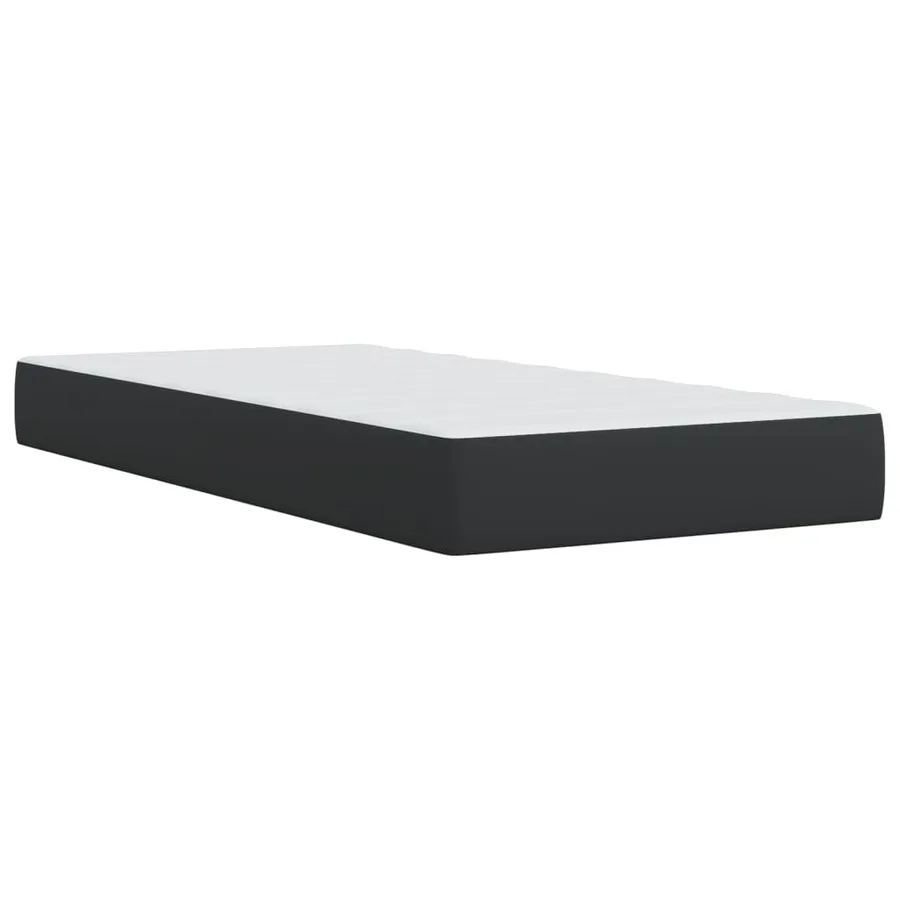 Sommier à lattes de lit avec matelas Noir 90x200 cm Similicuir - 10