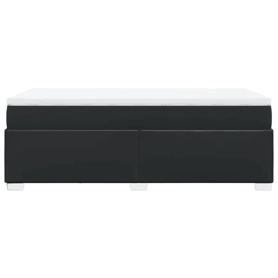 Sommier à lattes de lit avec matelas Noir 90x200 cm Similicuir - 8
