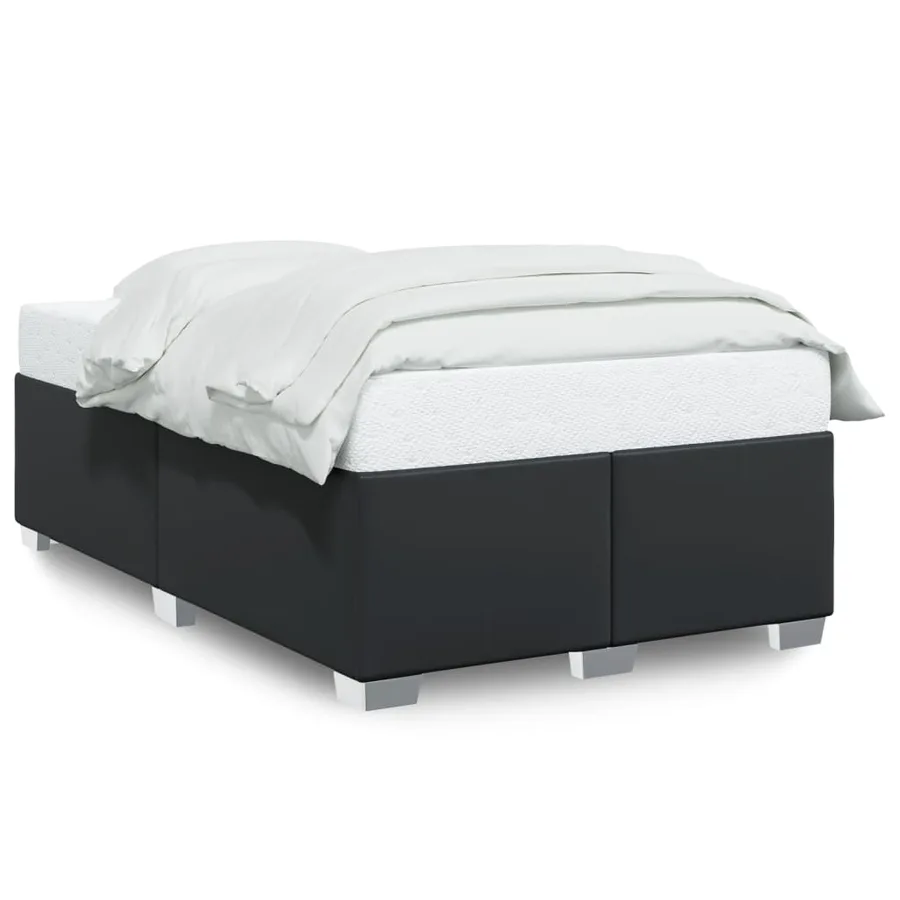 Cadre de lit sans matelas noir 120x190 cm similicuir - 2