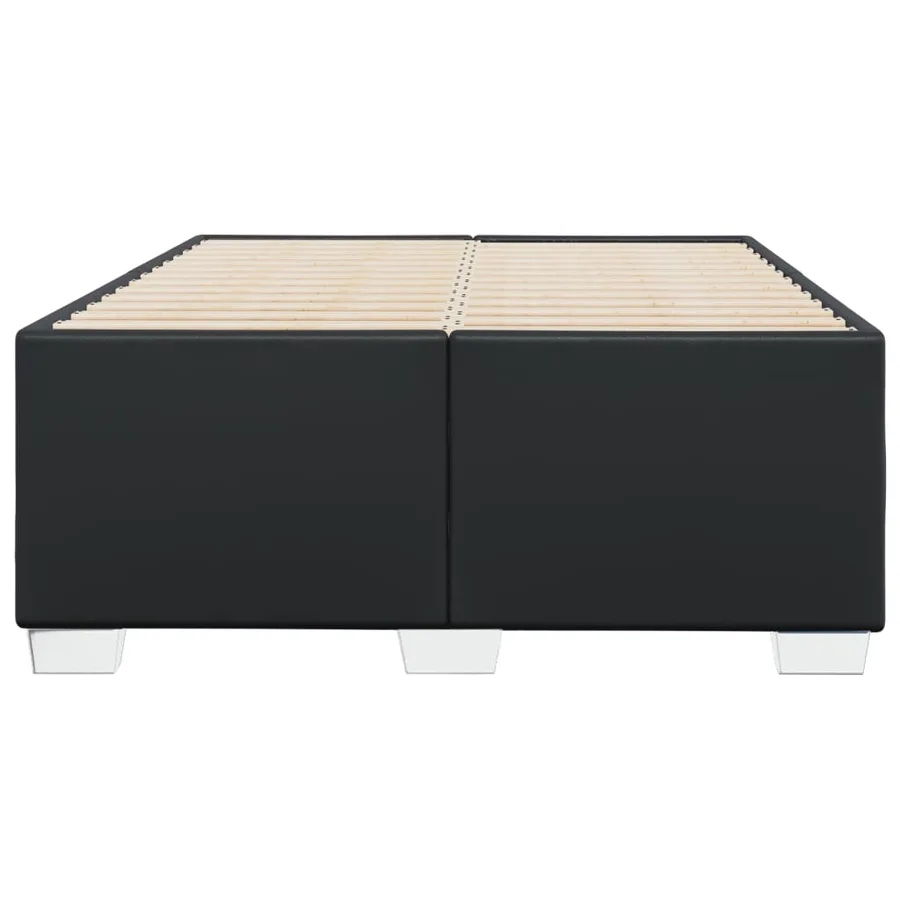 Cadre de lit sans matelas noir 120x190 cm similicuir - 4