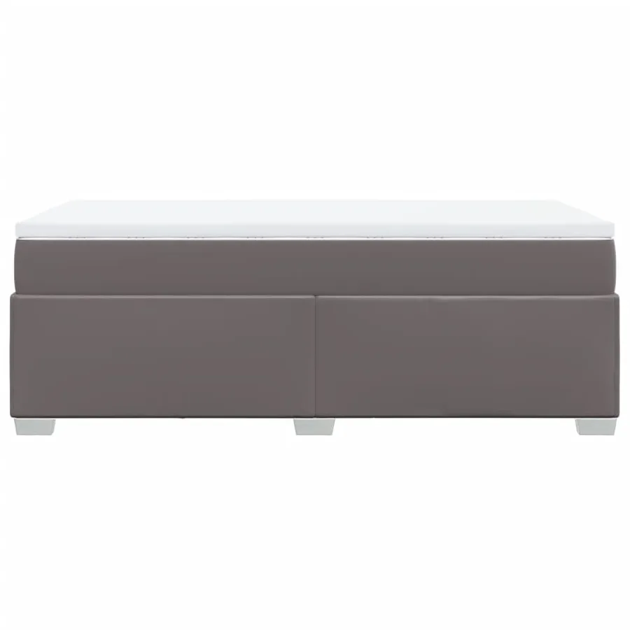 Sommier à lattes de lit avec matelas Gris 90x190 cm Similicuir - 8