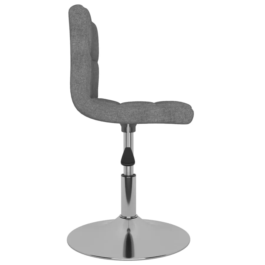 Tabouret de bar pivotant Gris clair Tissu - 4