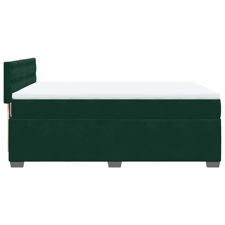 Sommier à lattes de lit et matelas Vert foncé 140x200cm Velours - 9