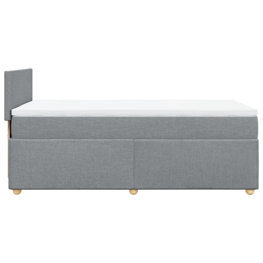 Sommier à lattes de lit avec matelas Gris clair 100x200cm Tissu - 7