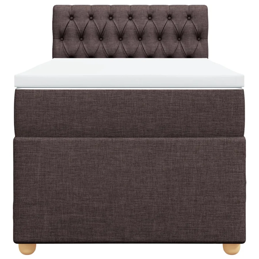Sommier à lattes de lit avec matelas Marron foncé 100x200 cm - 6
