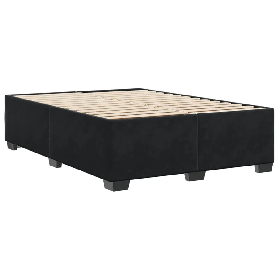 Cadre de lit sans matelas noir 140x200 cm velours - 6
