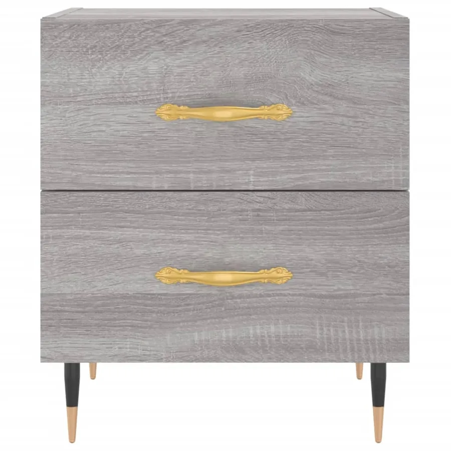 Tables de chevet 2 pcs sonoma gris 40x35x47,5 cm - 6