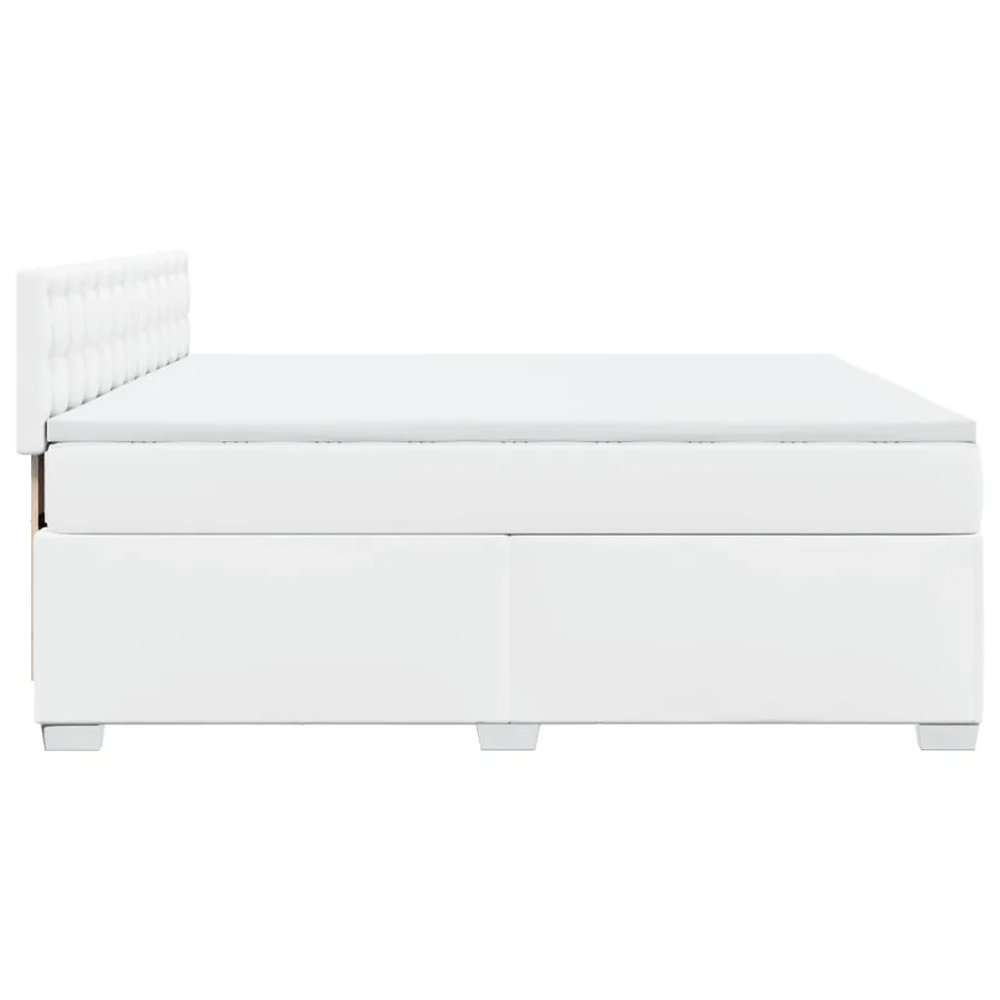 Sommier à lattes de lit avec matelas Blanc 180x200cm Similicuir - 11